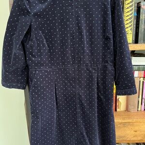 Joules Navy Polka Dot Long Sleeve Dress